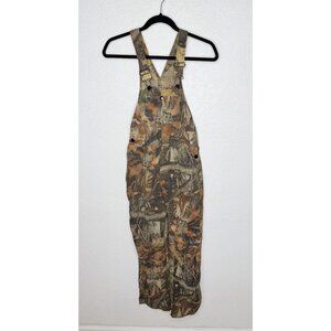 Round House Camo Hunting Bibs Overalls Youth Size 14 Realtree Hardwoods USA X